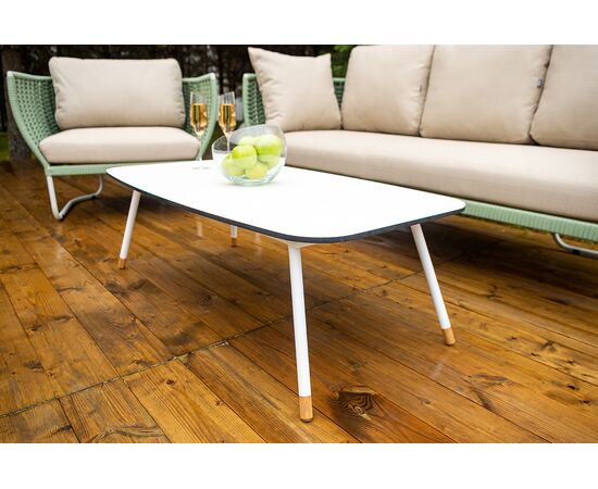 "Фиджи" лаунж-зона 5-местная плетеная из роупа (веревки), каркас алюминиевый светло-серый, роуп зеленый (4204), изображение 25 | Интернет магазин мебели и декора LifeDekor