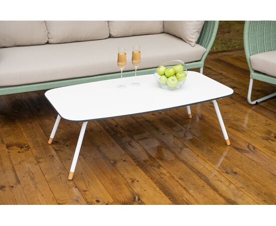 "Фиджи" лаунж-зона 5-местная плетеная из роупа (веревки), каркас алюминиевый светло-серый, роуп зеленый (4204), изображение 26 | Интернет магазин мебели и декора LifeDekor