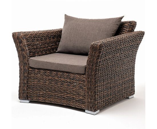 "Капучино" кресло из искусственного ротанга (гиацинт), цвет коричневый | Интернет магазин мебели и декора LifeDekor