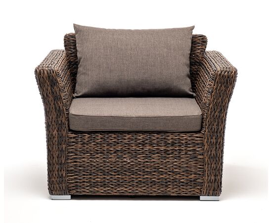 "Капучино" кресло из искусственного ротанга (гиацинт), цвет коричневый, изображение 2 | Интернет магазин мебели и декора LifeDekor