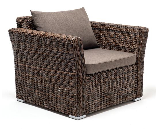 "Капучино" кресло из искусственного ротанга (гиацинт), цвет коричневый, изображение 3 | Интернет магазин мебели и декора LifeDekor