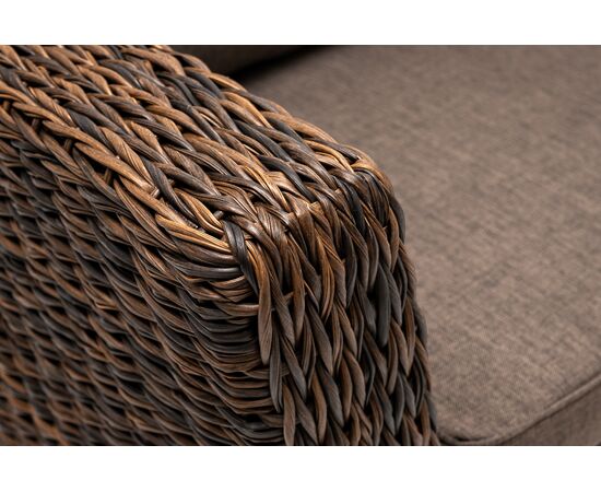 "Капучино" кресло из искусственного ротанга (гиацинт), цвет коричневый, изображение 4 | Интернет магазин мебели и декора LifeDekor