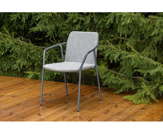 "Марокко" стул из текстилена nanotex, алюминиевый каркас, цвет серый | Интернет магазин мебели и декора LifeDekor