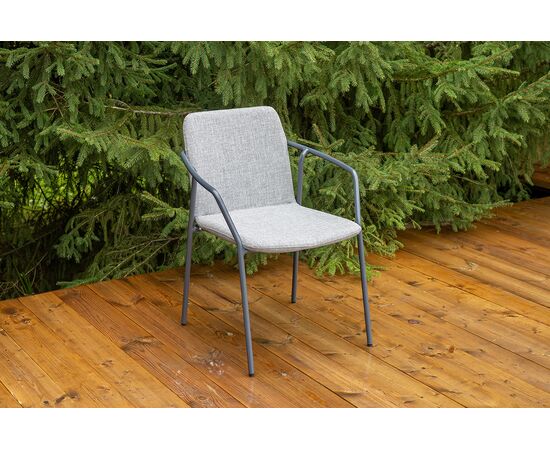 "Марокко" стул из текстилена nanotex, алюминиевый каркас, цвет серый, изображение 2 | Интернет магазин мебели и декора LifeDekor
