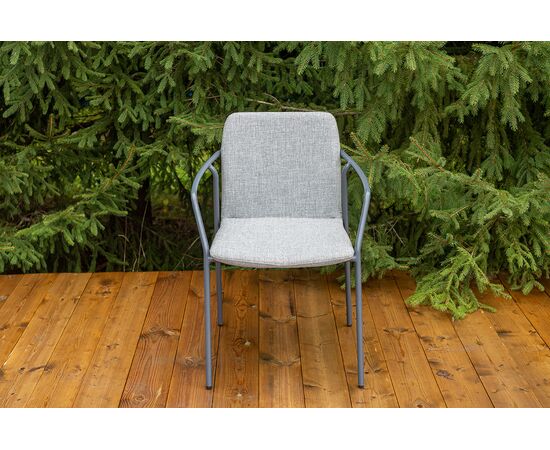 "Марокко" стул из текстилена nanotex, алюминиевый каркас, цвет серый, изображение 3 | Интернет магазин мебели и декора LifeDekor