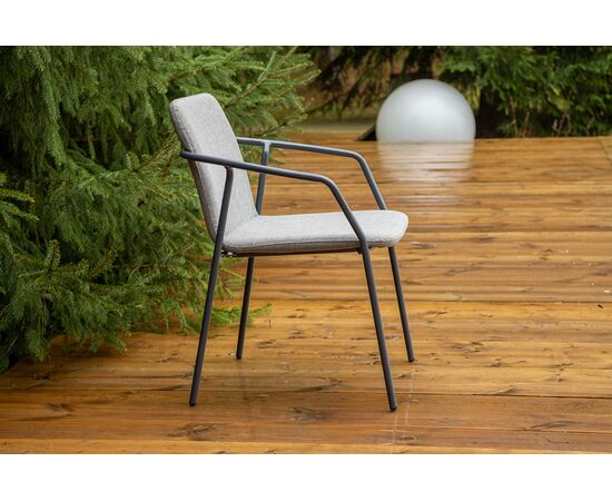 "Марокко" стул из текстилена nanotex, алюминиевый каркас, цвет серый, изображение 5 | Интернет магазин мебели и декора LifeDekor