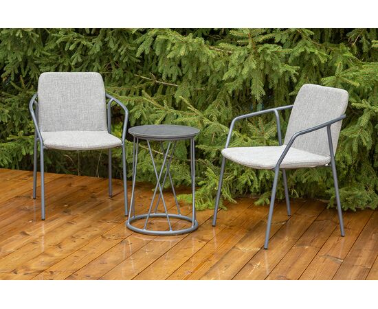 "Марокко" стул из текстилена nanotex, алюминиевый каркас, цвет серый, изображение 10 | Интернет магазин мебели и декора LifeDekor