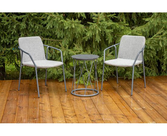 "Марокко" кофейный комплект из алюминия, цвет темно-серый, изображение 2 | Интернет магазин мебели и декора LifeDekor