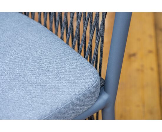 "Романо" обеденная группа на 6 персон, каркас темно-серый, роуп темно-серый, изображение 8 | Интернет магазин мебели и декора LifeDekor