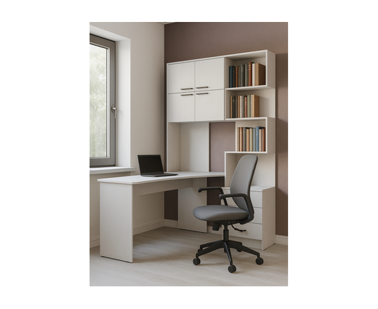 Компьютерный стол Эльброни левый белый, изображение 2 | Интернет магазин мебели и декора LifeDekor