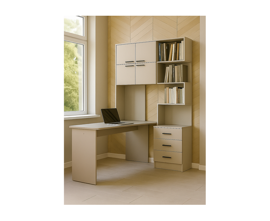 Компьютерный стол Эльброни левый кашемир, изображение 2 | Интернет магазин мебели и декора LifeDekor