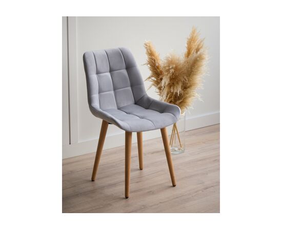 Стул деревянный Челси 360 светло-серый (zd 960) / светлое дерево np, изображение 2 | Интернет магазин мебели и декора LifeDekor