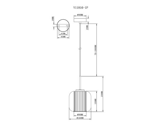 Светильник подвесной Moderli V11816-1P Ember, изображение 3 | Интернет магазин мебели и декора LifeDekor