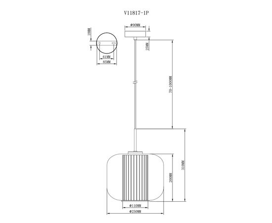 Светильник подвесной Moderli V11817-1P Ember, изображение 3 | Интернет магазин мебели и декора LifeDekor