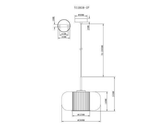 Светильник подвесной Moderli V11818-1P Ember, изображение 3 | Интернет магазин мебели и декора LifeDekor