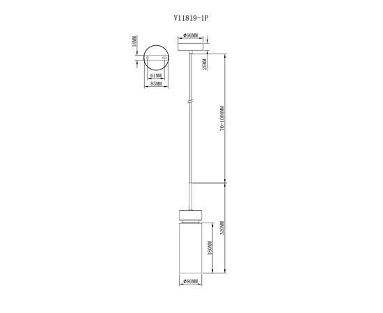 Светильник подвесной Moderli V11819-1P Almero, изображение 3 | Интернет магазин мебели и декора LifeDekor