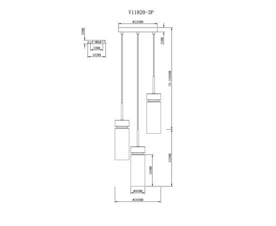 Светильник подвесной Moderli V11820-3P Almero, изображение 3 | Интернет магазин мебели и декора LifeDekor