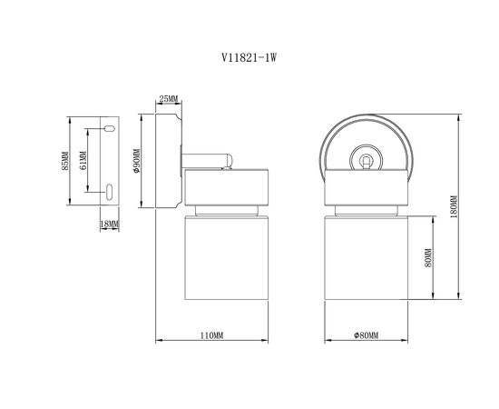 Спот Moderli V11821-1W Almero, изображение 3 | Интернет магазин мебели и декора LifeDekor