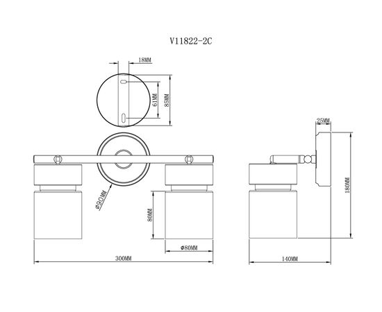Спот Moderli V11822-2C Almero, изображение 3 | Интернет магазин мебели и декора LifeDekor