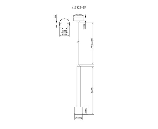 Светильник подвесной Moderli V11824-1P Malet, изображение 3 | Интернет магазин мебели и декора LifeDekor