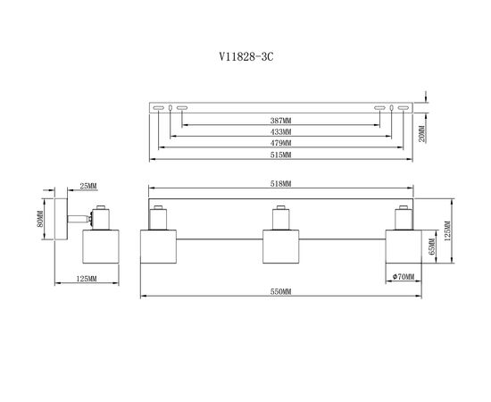 Спот Moderli V11828-3C Malet, изображение 3 | Интернет магазин мебели и декора LifeDekor