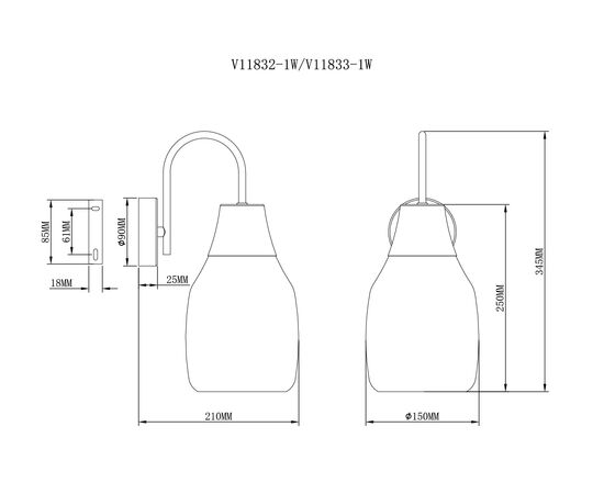 Светильник настенный Moderli V11832-1W Adalina, изображение 3 | Интернет магазин мебели и декора LifeDekor