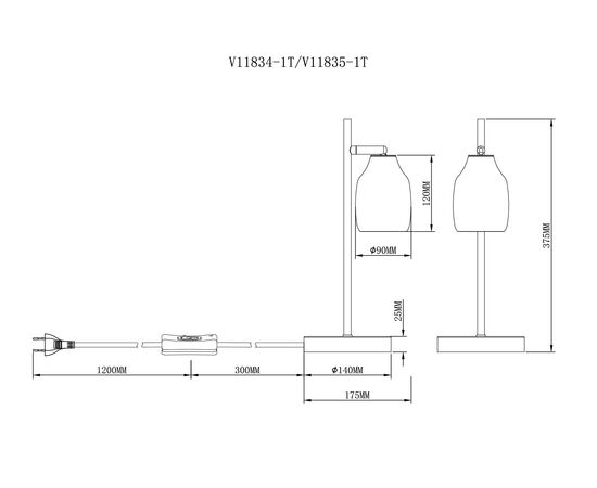 Лампа настольная Moderli V11834-1T Adalina, изображение 3 | Интернет магазин мебели и декора LifeDekor