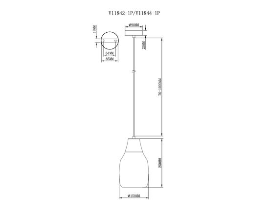 Светильник подвесной Moderli V11844-1P Adalina, изображение 3 | Интернет магазин мебели и декора LifeDekor