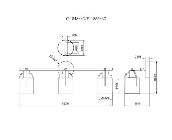 Спот Moderli V11855-3C Inari, изображение 3 | Интернет магазин мебели и декора LifeDekor