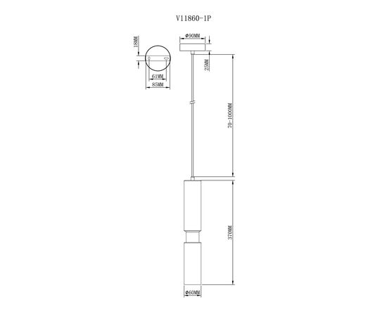 Светильник подвесной Moderli V11860-1P Telma, изображение 3 | Интернет магазин мебели и декора LifeDekor