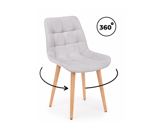 Стул деревянный Челси 360 светло-серый (zd 960) / светлое дерево np | Интернет магазин мебели и декора LifeDekor