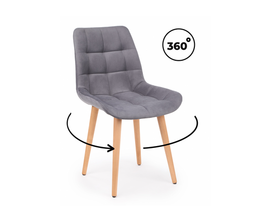 Стул деревянный Челси 360 темно-серый (zd 995) / светлое дерево np | Интернет магазин мебели и декора LifeDekor