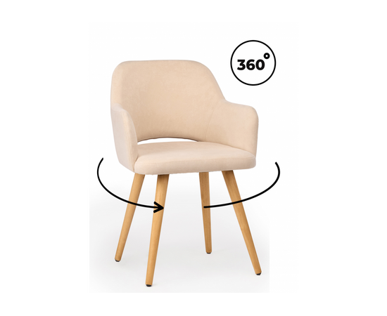 Стул деревянный Эолин 360 бежевый (glory 03) / светлое дерево | Интернет магазин мебели и декора LifeDekor