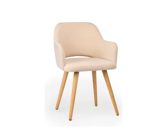 Стул деревянный Эолин 360 бежевый (glory 03) / светлое дерево, изображение 2 | Интернет магазин мебели и декора LifeDekor