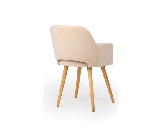 Стул деревянный Эолин 360 бежевый (glory 03) / светлое дерево, изображение 5 | Интернет магазин мебели и декора LifeDekor