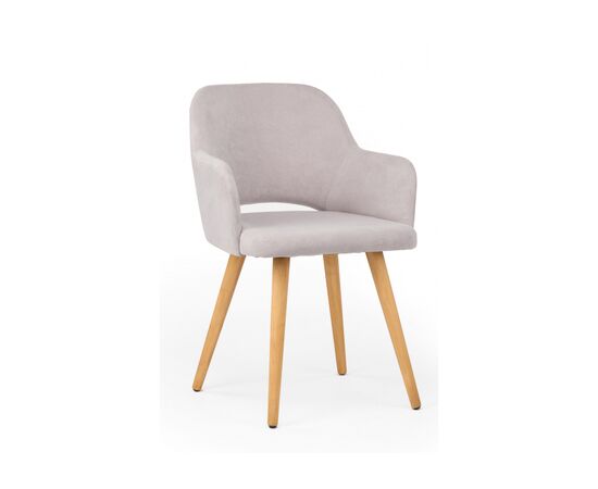 Стул деревянный Эолин 360  светло-серый (glory 36) / светлое дерево, изображение 2 | Интернет магазин мебели и декора LifeDekor