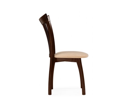 Стул деревянный Лидиос велюр тедди 008 / орех темный, изображение 3 | Интернет магазин мебели и декора LifeDekor