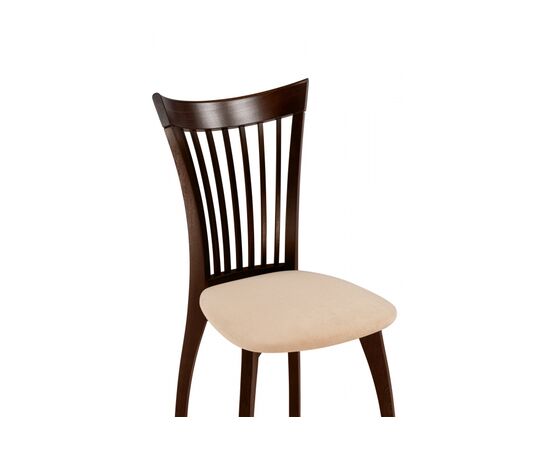 Стул деревянный Лидиос велюр тедди 008 / орех темный, изображение 5 | Интернет магазин мебели и декора LifeDekor