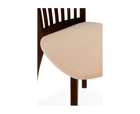 Стул деревянный Лидиос велюр тедди 008 / орех темный, изображение 6 | Интернет магазин мебели и декора LifeDekor