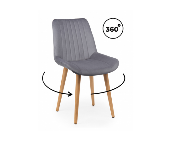 Стул деревянный Седа 360 темно-серый (zd 995) / светлое дерево np | Интернет магазин мебели и декора LifeDekor