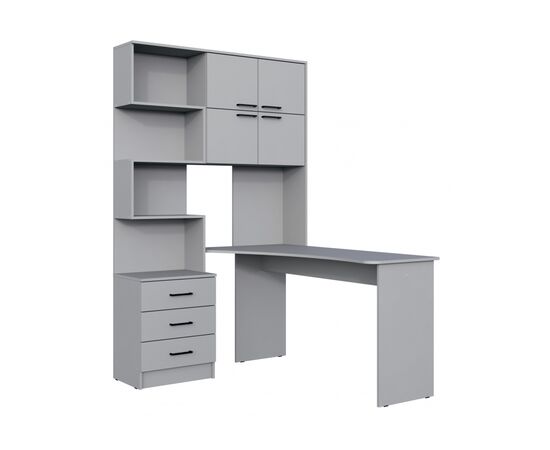 Компьютерный стол Эльброни правый шиншилла серая | Интернет магазин мебели и декора LifeDekor