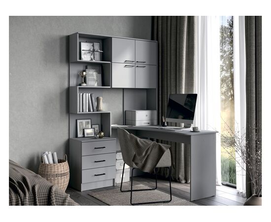Компьютерный стол Эльброни правый шиншилла серая, изображение 8 | Интернет магазин мебели и декора LifeDekor