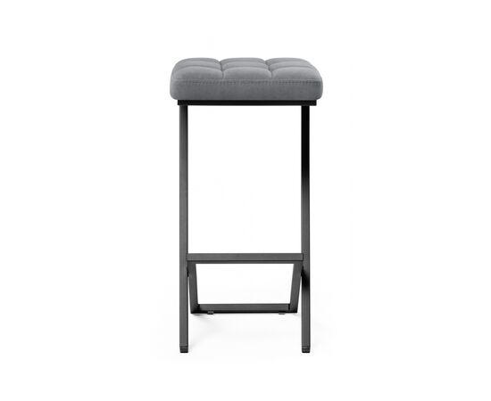 Барный стул Амаури микровелюр катания сильвер / черный, изображение 2 | Интернет магазин мебели и декора LifeDekor