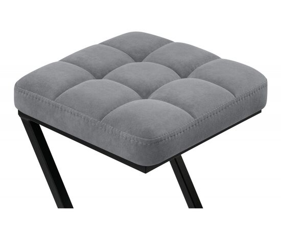 Барный стул Амаури микровелюр катания сильвер / черный, изображение 5 | Интернет магазин мебели и декора LifeDekor