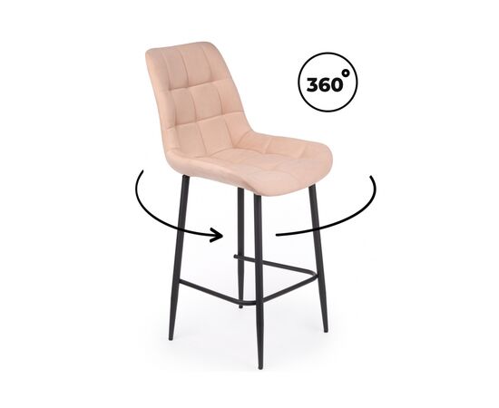 Барный стул Челси 360 бежевый (zd 210) / черный np | Интернет магазин мебели и декора LifeDekor