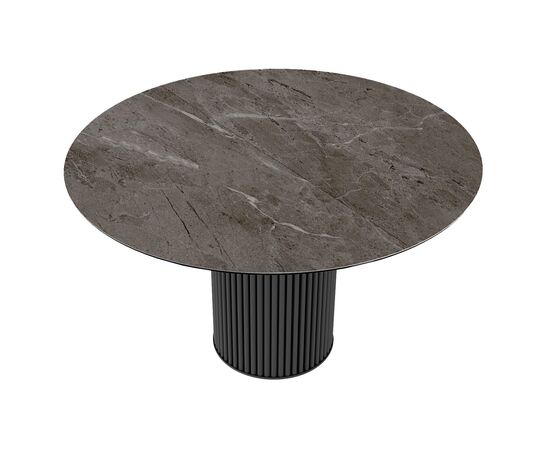 Стол DikLine AKRR120 Керамика Tundra Gris (темно-серый суперглянец)/подстолье черное/опоры черные (2 уп.) | Интернет магазин мебели и декора LifeDekor