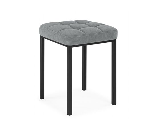 Табурет Байя микровелюр катания сильвер / черный | Интернет магазин мебели и декора LifeDekor