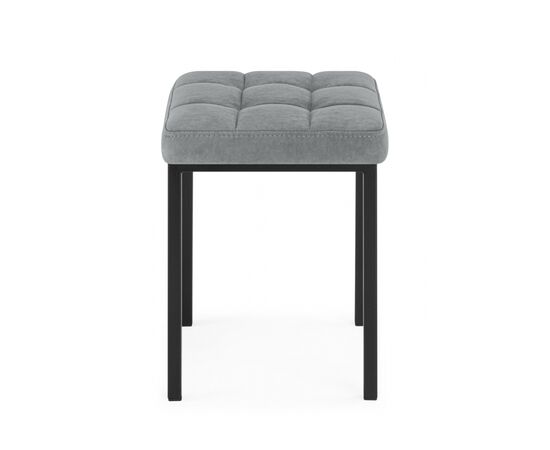 Табурет Байя микровелюр катания сильвер / черный, изображение 2 | Интернет магазин мебели и декора LifeDekor