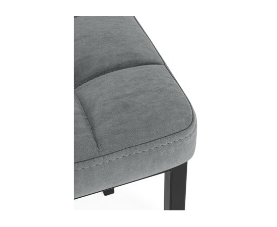 Табурет Байя микровелюр катания сильвер / черный, изображение 5 | Интернет магазин мебели и декора LifeDekor