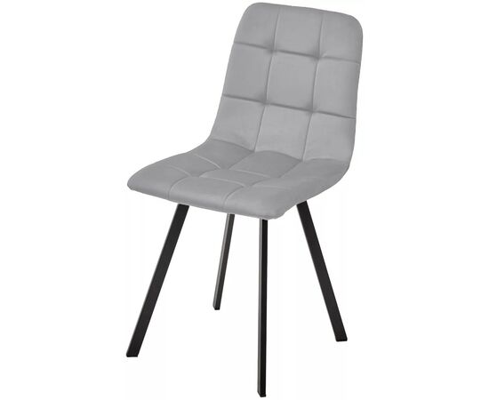 Стул РИЧИ, цвет H-09 Светло-серый, велюр / черный каркас М-City | Интернет магазин мебели и декора LifeDekor